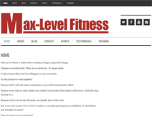 Tablet Screenshot of max-levelfitness.com